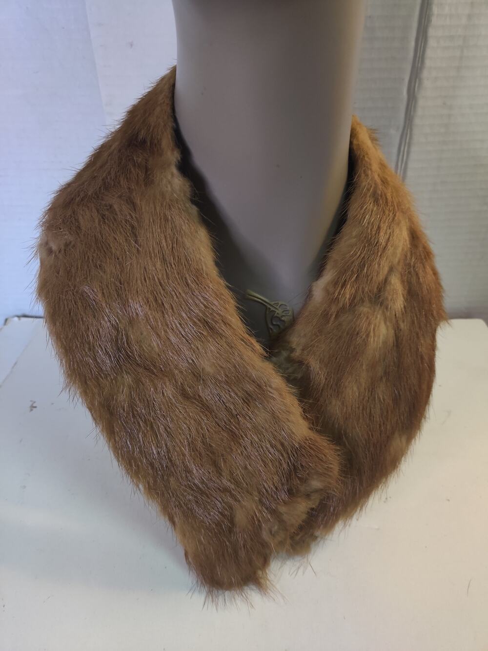 Vintage Real Fur Collar Wrap Stole Coat Collar Crafting Costume
